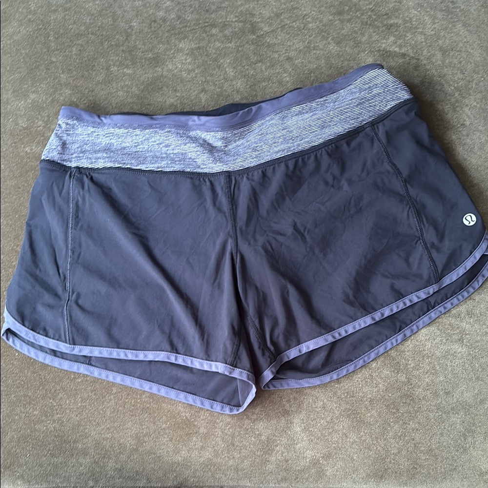 lululemon athletica Gray Athletic Shorts Moisture-Wicking Performance
